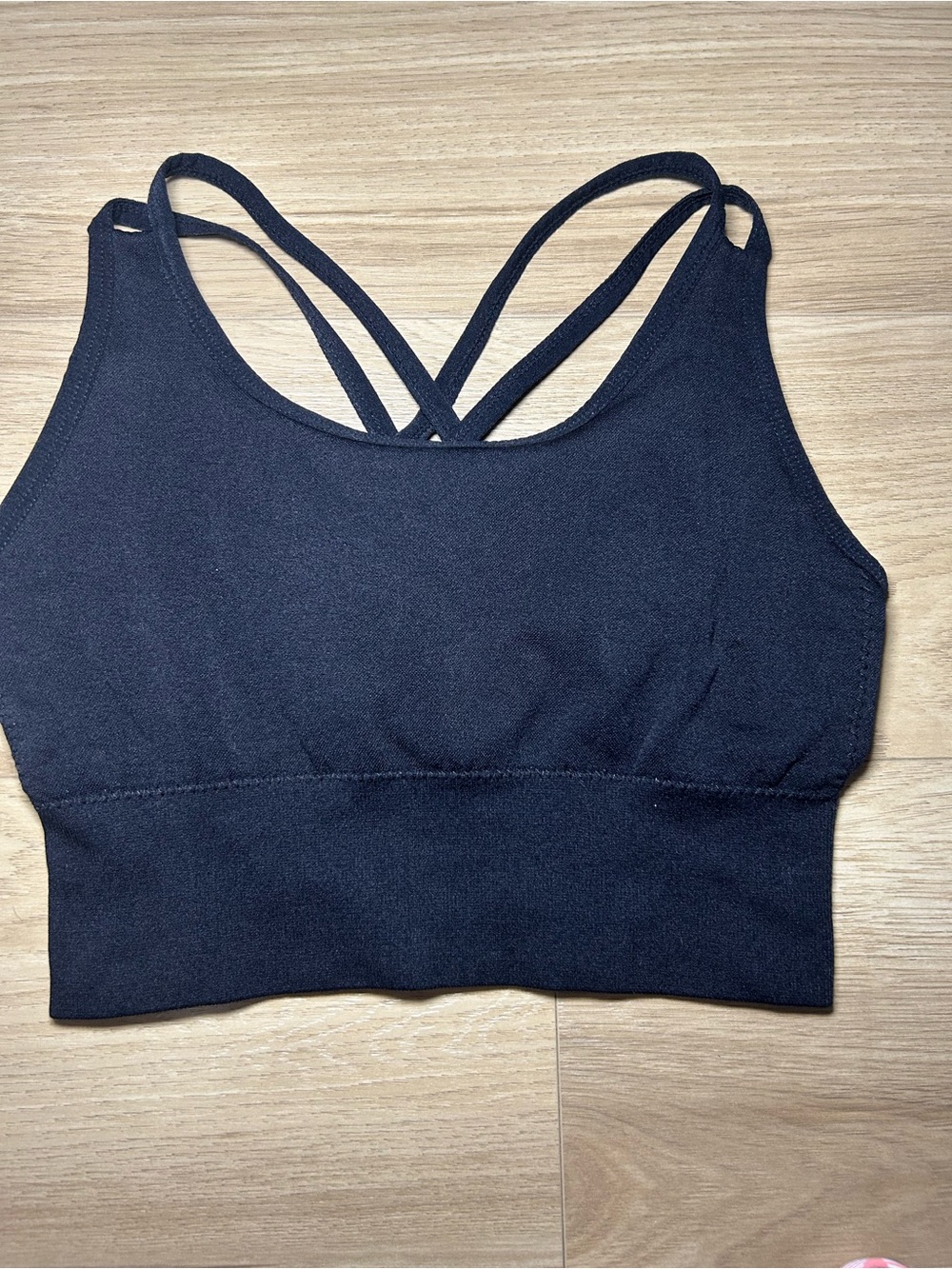 Source Unknown Black Crisscross Back Sports Bra
